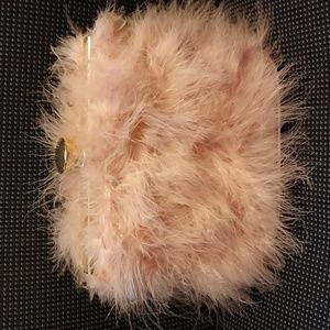 Koko Couture x Pretty Little Thing pink feather bag NWOT